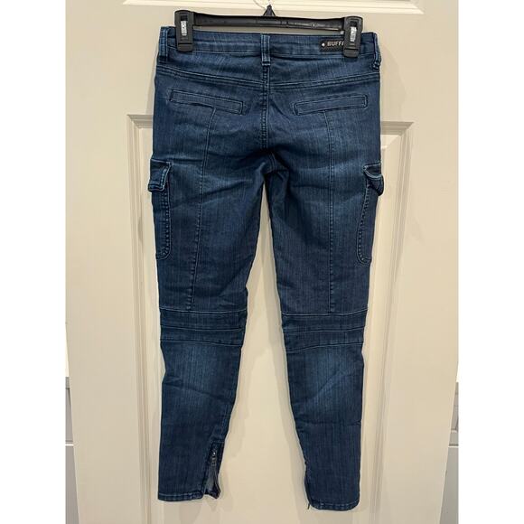 Buffalo David Bitton Women’s Giselle Cargo Jeans Blue Stretch Skinny Size 26 - Picture 4 of 9